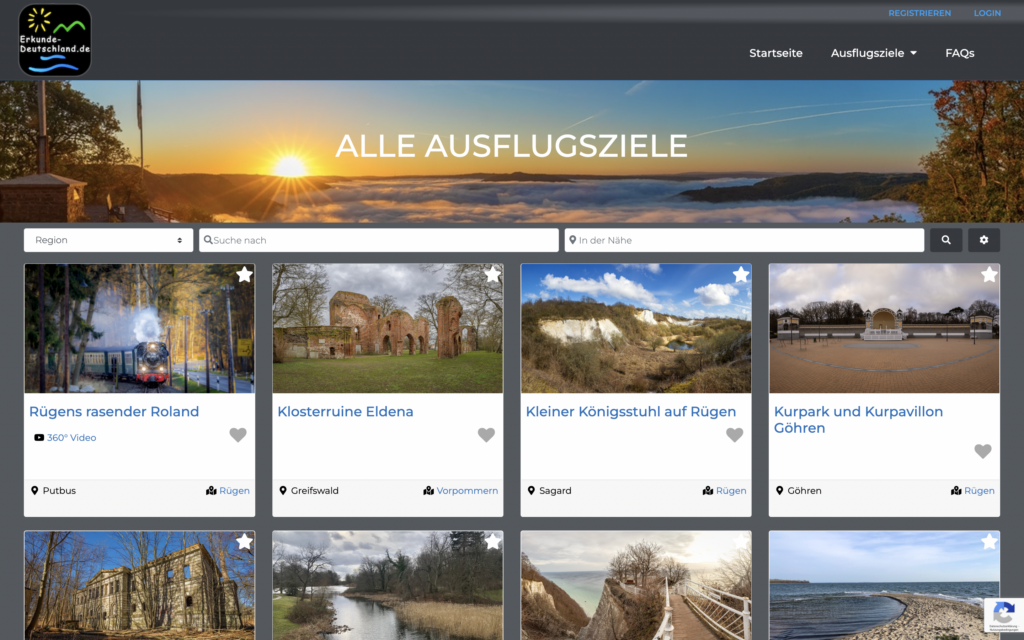 Erkunde Deutschland alle Ausflugsziele Fotospots