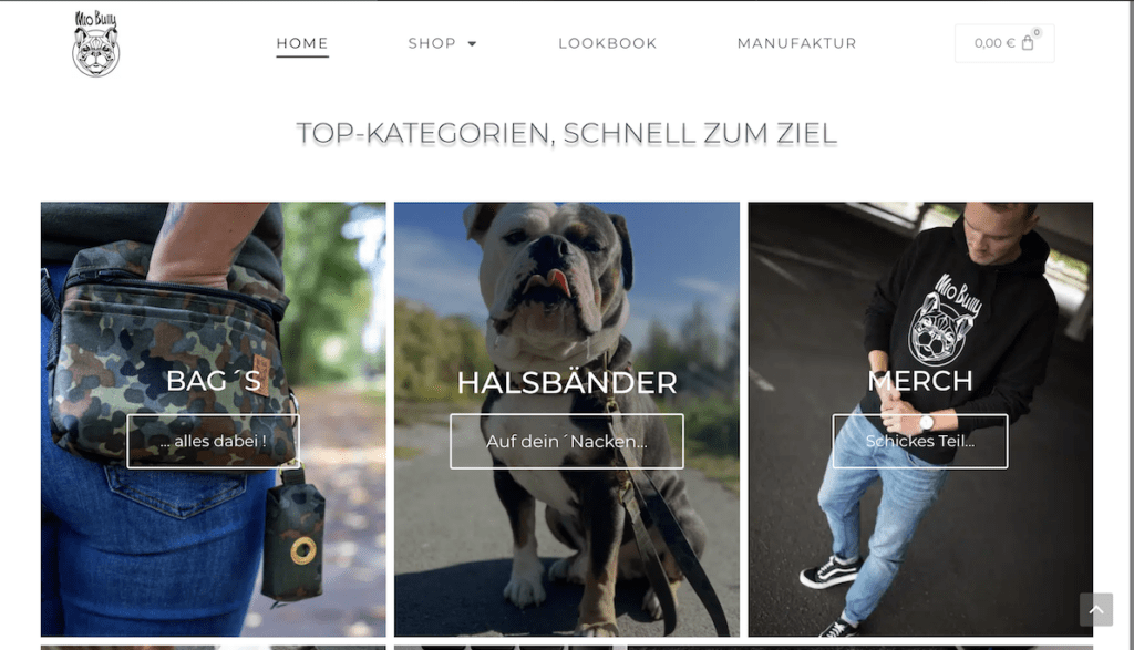 MioBully Shop Hundeshop Top Kategorien