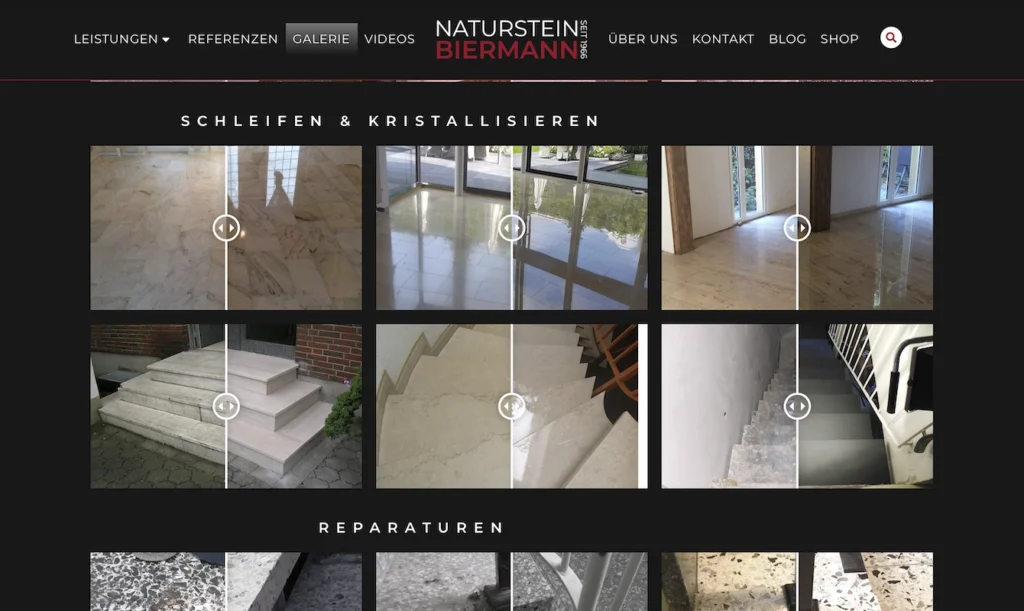 Naturstein Biermann vorher-nachher-Galerie